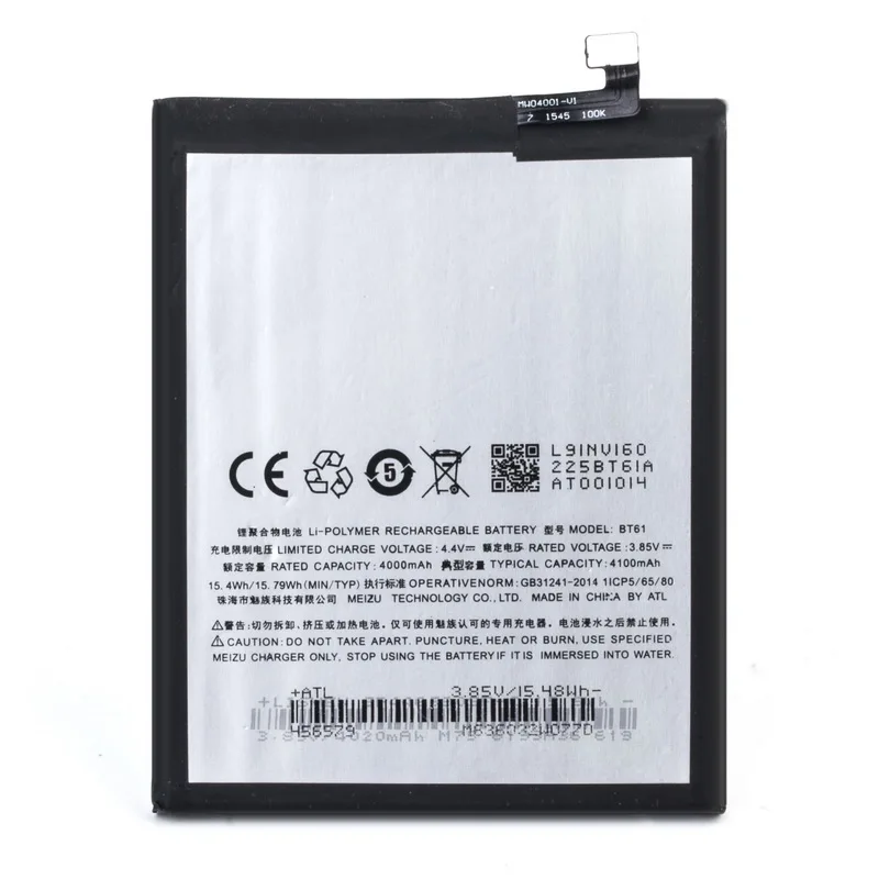 Аккумулятор для Meizu 100% новый аккумулятор 4000 мАч BT61 M3 Note L681 L681H M681 M681H новейшая