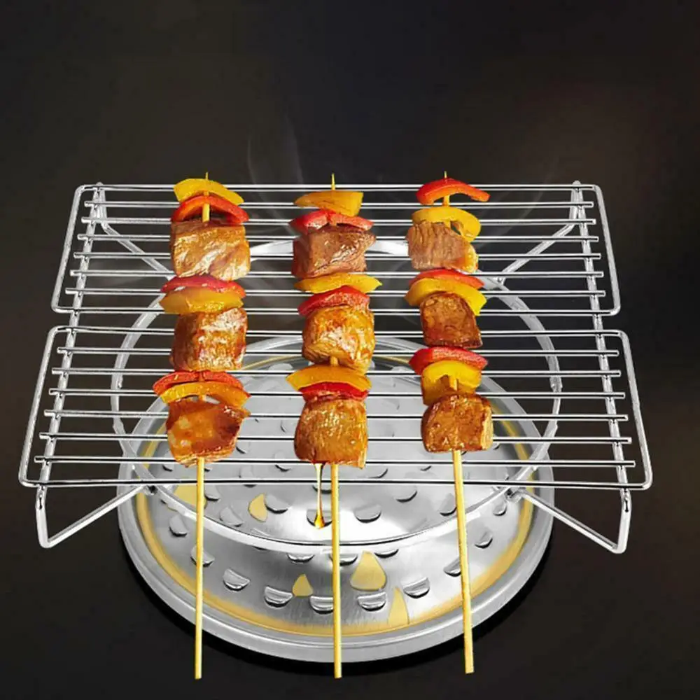 

Mini Family Party Barbecue Grill Outdoor Stainless Steel Portable Barbecue Grill Garden Rack Lightweight Kitchen Tools
