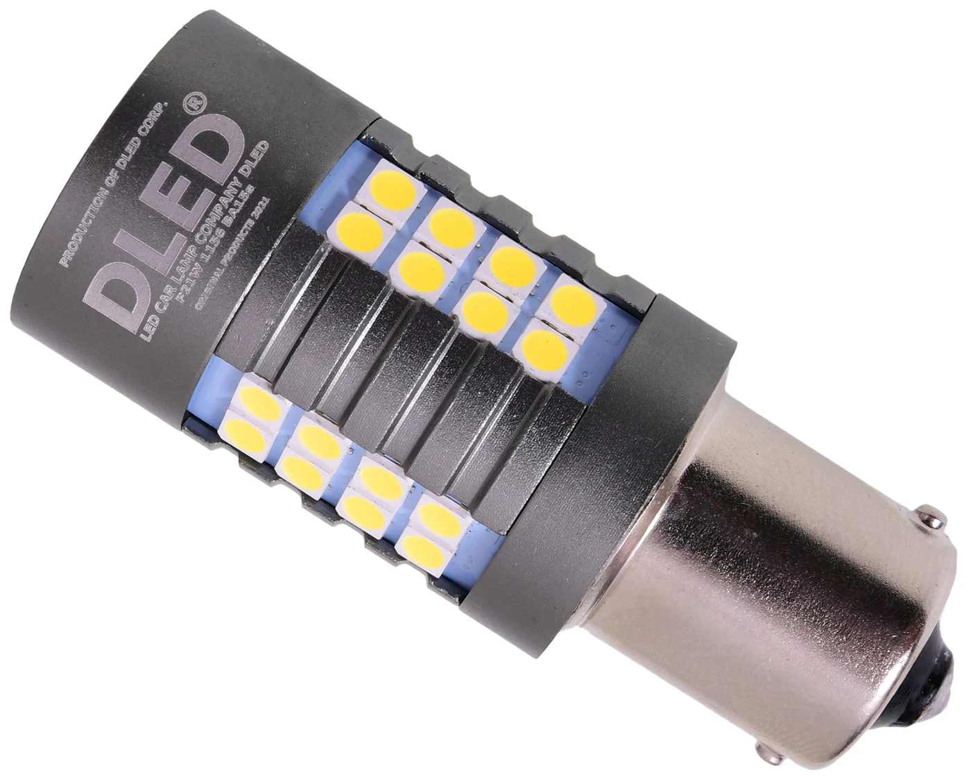 Автолампа светодиодная DLED 1156 - P21W S25 BA15s SMD 3030 21W c обманкой ( 1 лампа. ) | Автомобили и