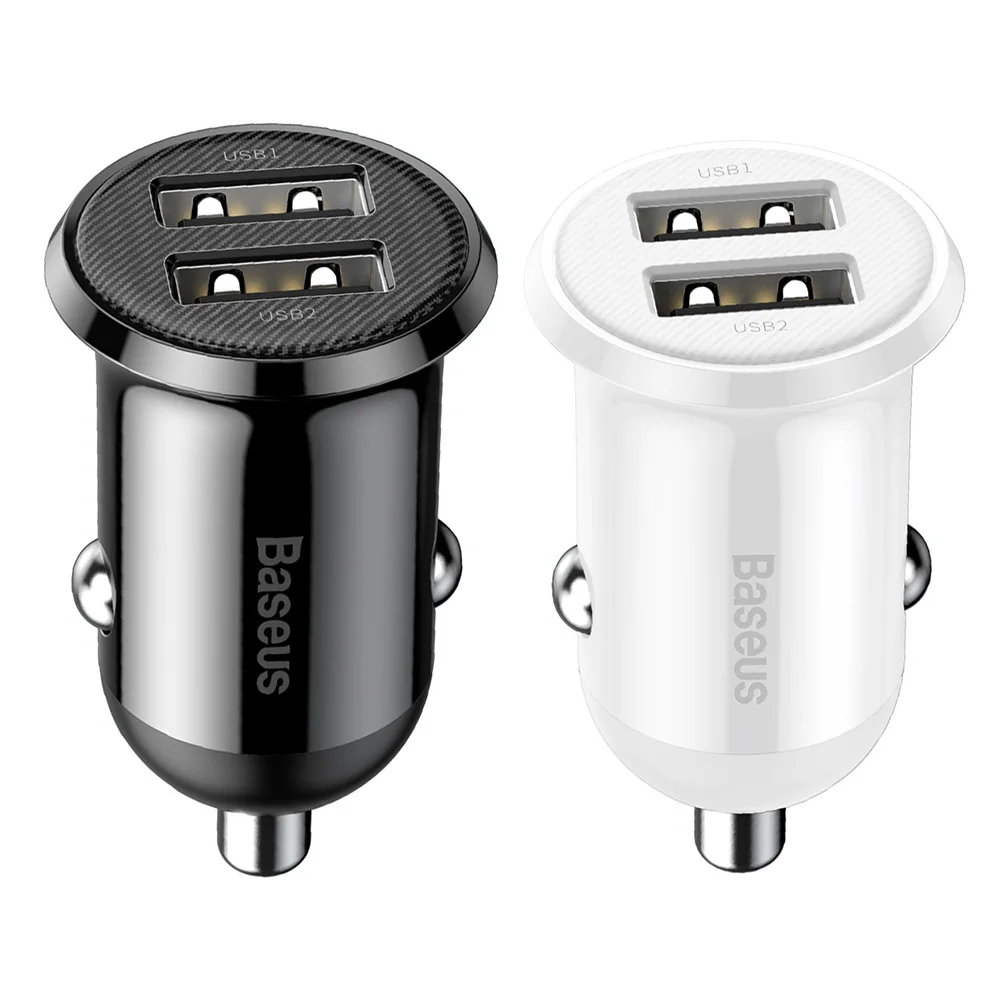 

Baseus Grain Pro Car Charger 4.8A Dual USB Charger Fast Charging Adapter for iPhone Samsung Huawei Xiaomi Phone Tablet