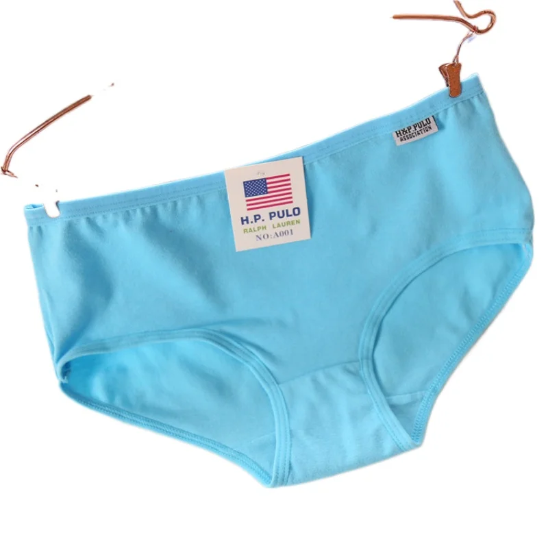 Горячие продажи хлопка девушки нижнее белье твердые низкой талией трусы удобные