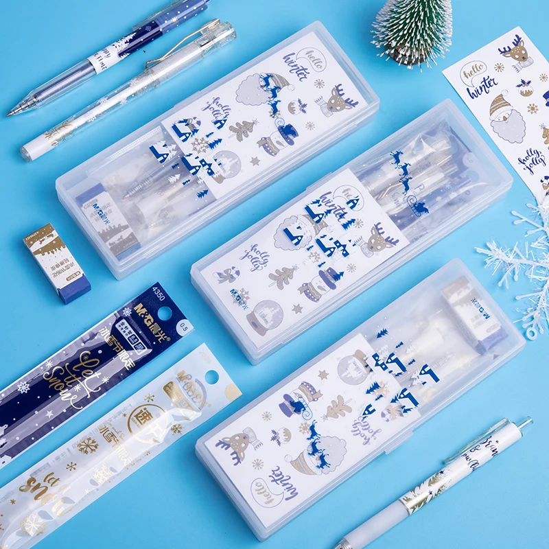 Рождественский подарок набор канцелярских принадлежностей гелевые чернильные