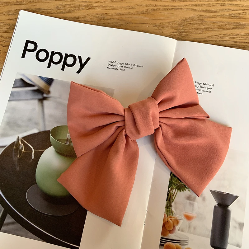 

Winter Women Fashion Big Bow Linen Two Layer Butterfly Bow Hair Spring Clip Hair Accessories Headbands for Women Bowknot Hairpin