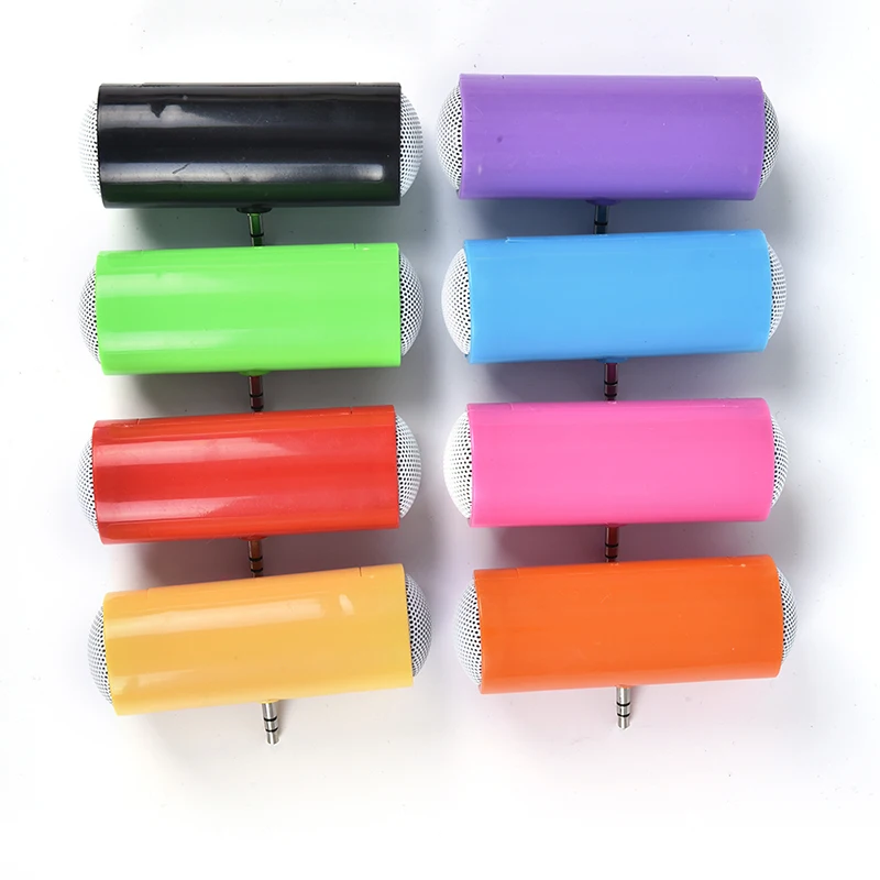 1PC 3.5mm Direct Insert Stereo Mini Speaker Microphone Portable MP3 Player color random | Электроника