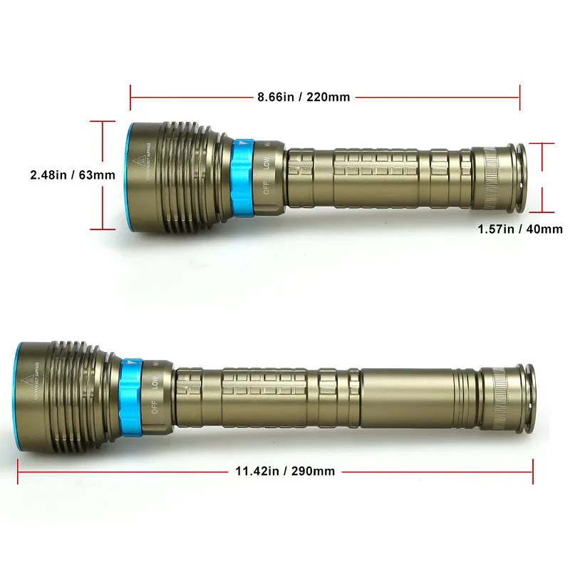 Фонарик T6 для дайвинга водонепроницаемый тактический светодиодный фонарь онарь