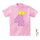 Детская футболка с принтом короны на день рождения для мальчиков и девочек