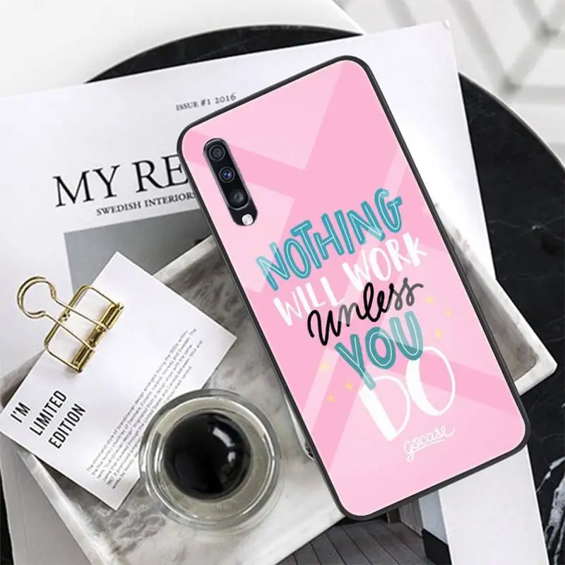 

Quote Glass Phone Case Back Shell For Xiaomi Redmi Note 7 5 4 6 6A Mi 8SE 8 6 Lite Mix 2 2s Note 3 Cover