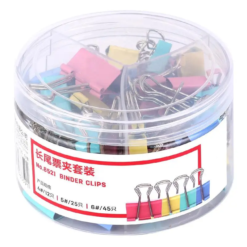 

82pcs Binder Clips File Paper Clip for Home School Office (Mixed Color)