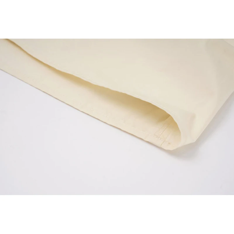 

[EAM] Women White Pleated Bandage Ruffles Dress Square Neck Puff Short Sleeve Loose Fit Fashion Tide Spring Summer 2021 1DD9158