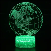 nighdn 3d illusion lamp globe night light for chirdren bedroom bedside lamp home decoration creativw holiday birthday gifts