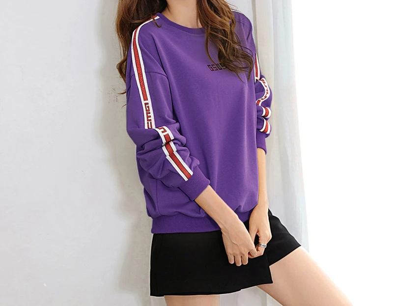 Легкий принт новый узор свитер с рукавами круглый воротник хорошо продается |