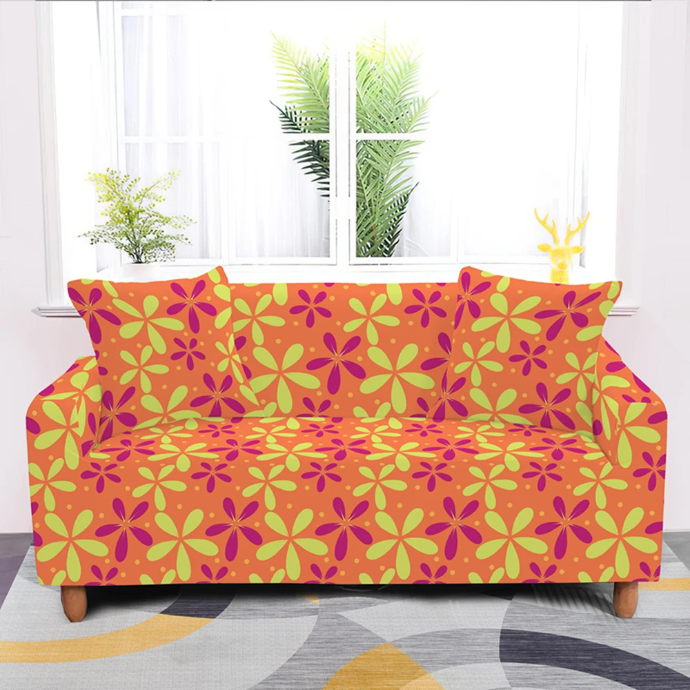 Стрейч с цветочным принтом чехлы для диванов эластичные протектор мебели чехлов
