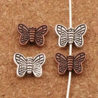 butterfly animal charm beads 10 2x8 4mm 500pcs zinc alloy copper spacers jewelry findings l574