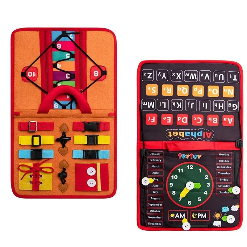 

Kids Busy Board Buckle 1-5 Years Old Zip Button Lace Up Tool Toy Montessori Early Education Dress Aids Preschool Toys For Kids