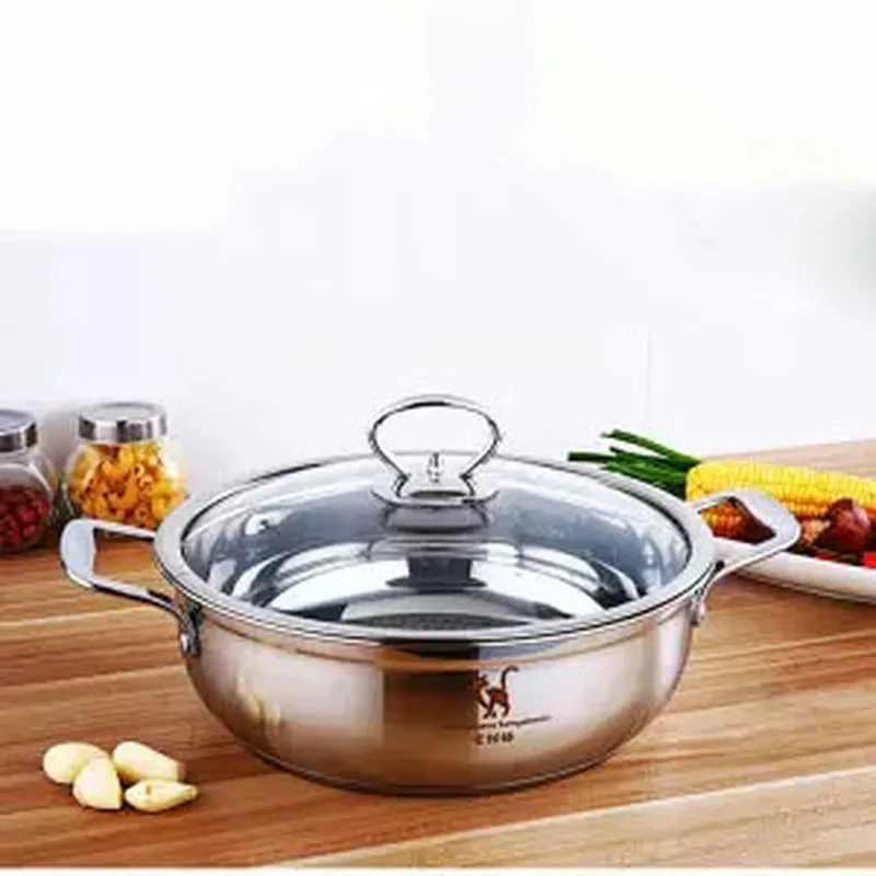 Посуда 304 Нержавеющая сталь кастрюля для супа горячий горшок индукционной плиты