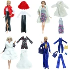 Модное платье для куклы, повседневная одежда, смешанный стиль, пальто, брюки, обувь, сумочка, шляпа, аксессуары, Одежда для куклы Барби, игрушки сделай сам