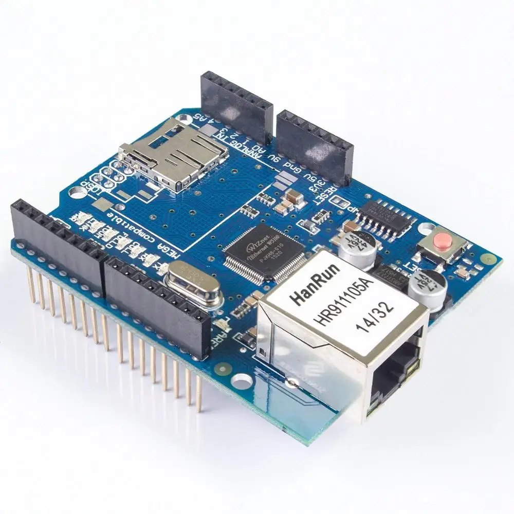 SunFounder Ethernet щит W5100 Для Arduino UNO R3 Mega 2560 1280 A057|shielded rj11|shield bearingshield mold |