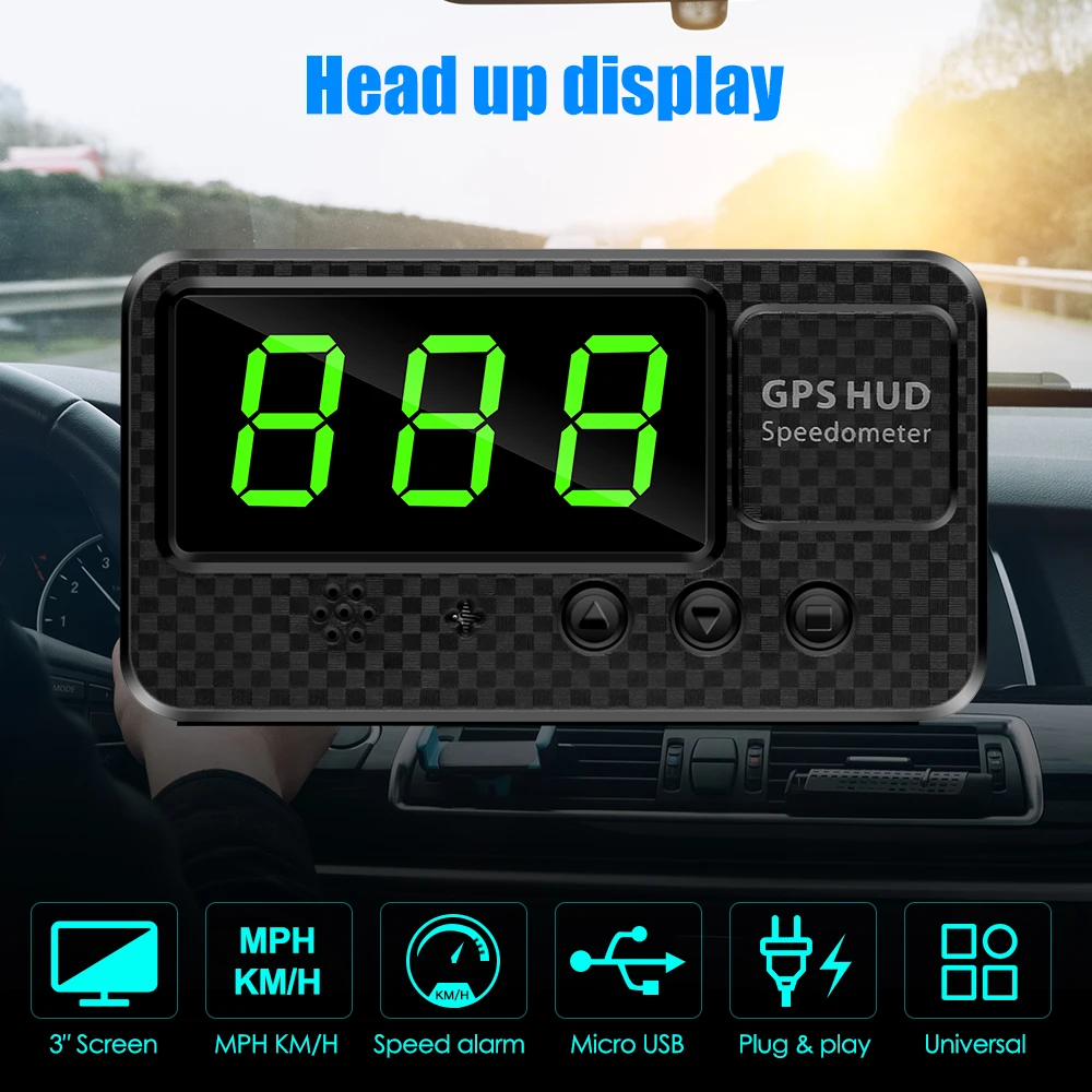 Дисплей на лобовое стекло Автомобильный GPS Спидометр усталость Вождение
