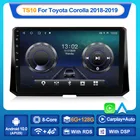 Автомобильный dvd-плеер MEKEDE Android 128, 6 + 2018G, для Toyota Corolla 11, Auris E180 2019-, carplay, 4G, LTE, BT5.0, QLED-экран, 2din, без dvd