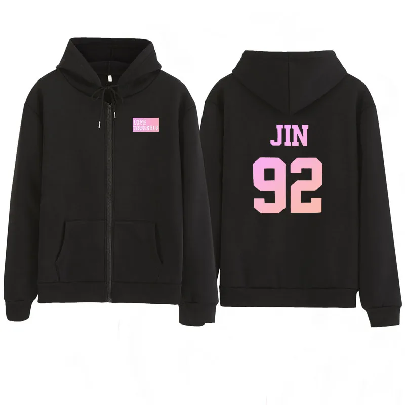 Zip hoodie 921 Kpop jung kook 97 толстовки kpop худи на молнии толстовка с капюшоном толстовка с надписью love yourself KPOP толстовка XL для повседневной носки harajuku kpop худи на молнии - Цвет: Zip hoodie 921