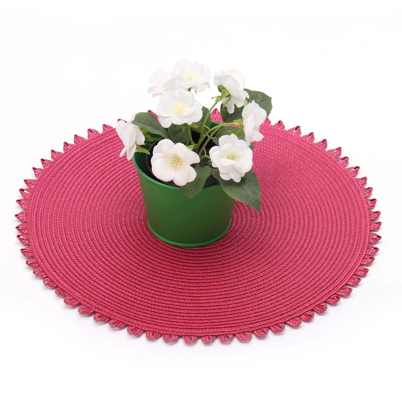 Тканые коврики для обеденного стола цветные термостойкие столовые приборы