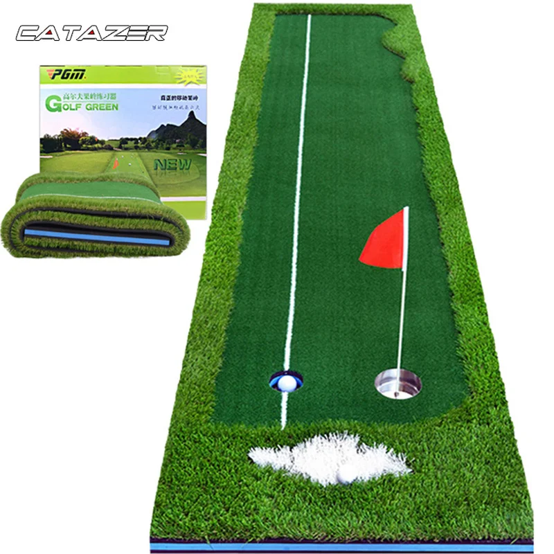 

3m Portable Indoor Outdoor Golf Putting Green Trainer Putter Swing Fairway Lawn Golf Training Aids Club Holder Office Home Mat