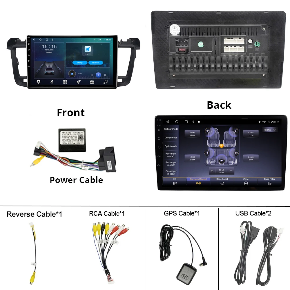 

2DIN Android 10.0 Car Auto Radio For Peugeot 508 2010-2016 GPS Navigation Car Multimidia Player DSP Stereo Receiver Car Receiver