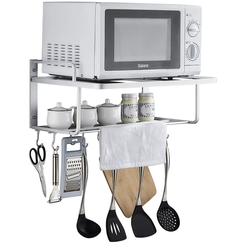 Настенный кухонный стеллаж для хранения полка духовки с микроволнами |