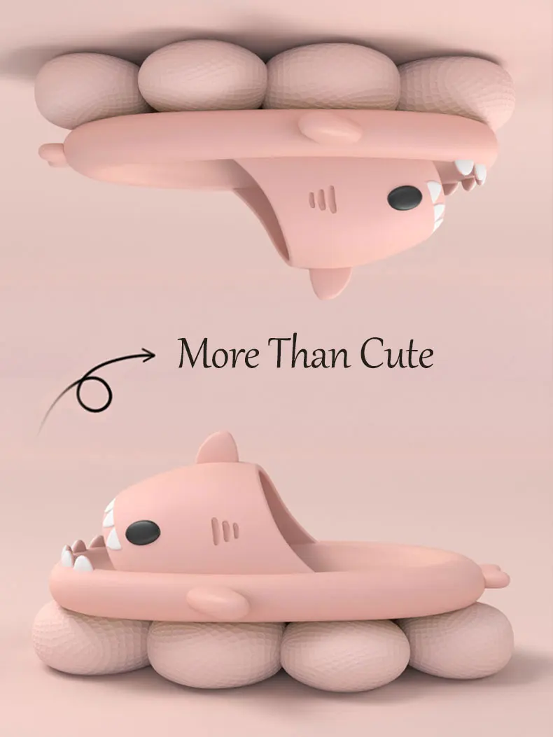 Шлепанцы Mo Dou для мужчин и женщин сланцы в форме акулы мультяшный рисунок Эва