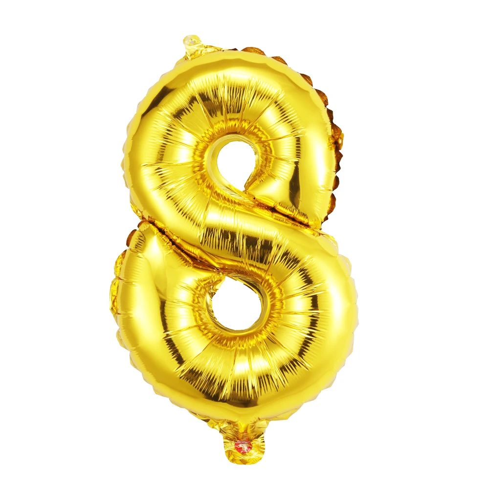 CARRYWON Ballons16 дюймов золотое серебряное число фольгированных шаров цифра воздушный шар День рождения свадьбы украшения день рождения шар - Цвет: Лиловый