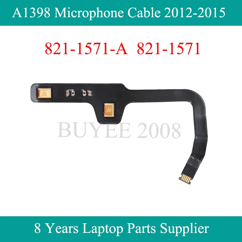 Оригинальный б/у кабель микрофона A1398 821 1571 A 2012 2013 2014 2015 для Macbook Pro Retina 15 4 &quotA1398 Mic