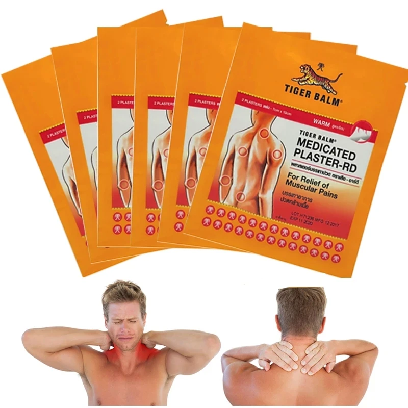 

10 Sheets Tiger Balm Pain Relieving Patch medical Plaster, Warm Medicated Pain Relief, Plaster-RD, Relief Muscular Aches 7*10 cm