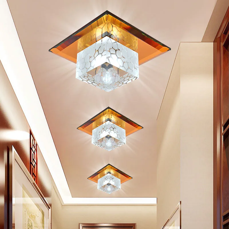 Led ceiling light crystal lamp modern focos led techo living room loft home decorations surface mounted fixtures | Лампы и освещение