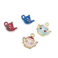 xuqian hot selling 30pcs with teapot diy cute cartoon mini pendant for jewelry making accessories p0049