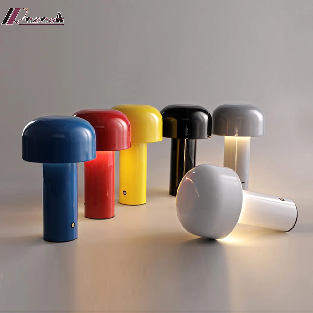 

Mushroom Cordless Table Lamp Portable Usb Charging Touch Switch Table Lamp ​Simple Desktop Decoration Bedroom Night Light