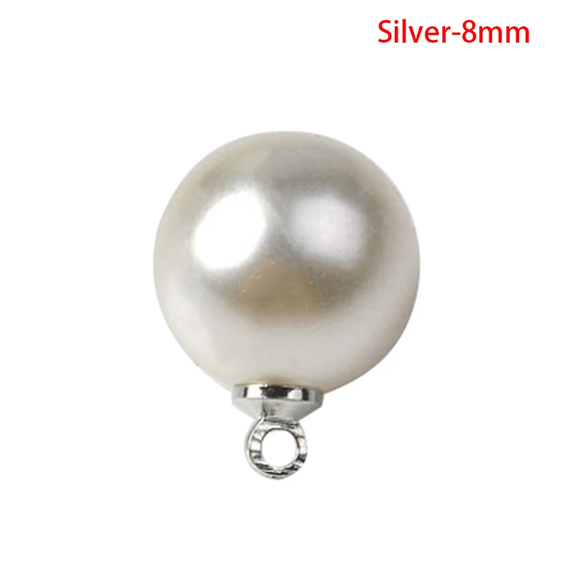 10 шт./лот круглая ABS имитация прелестная жемчужная подвеска для сережек браслетов