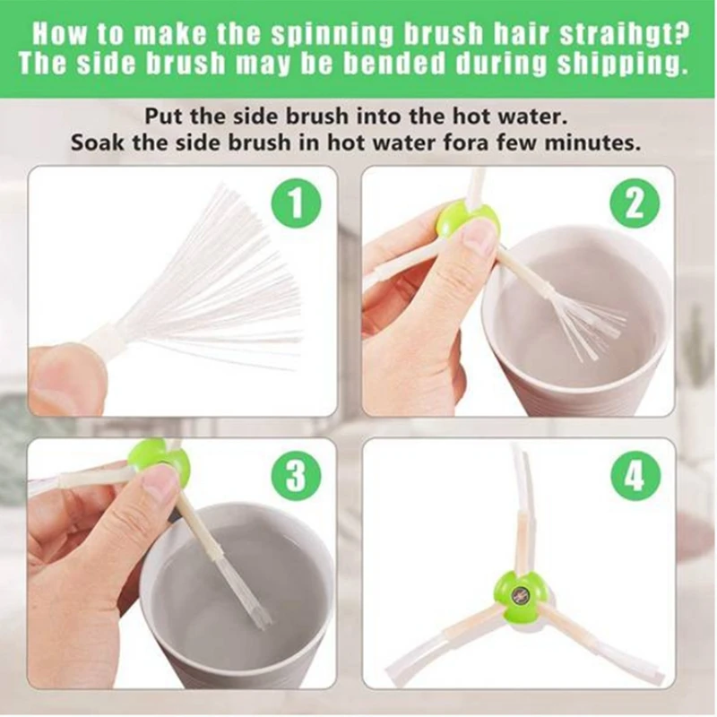 

Portable Durable Automatic Protection Side Brush&Hepa Filters&Bristle Brush,for IRobot Roomba I7 I7+/I7 Plus E5 E6 E7