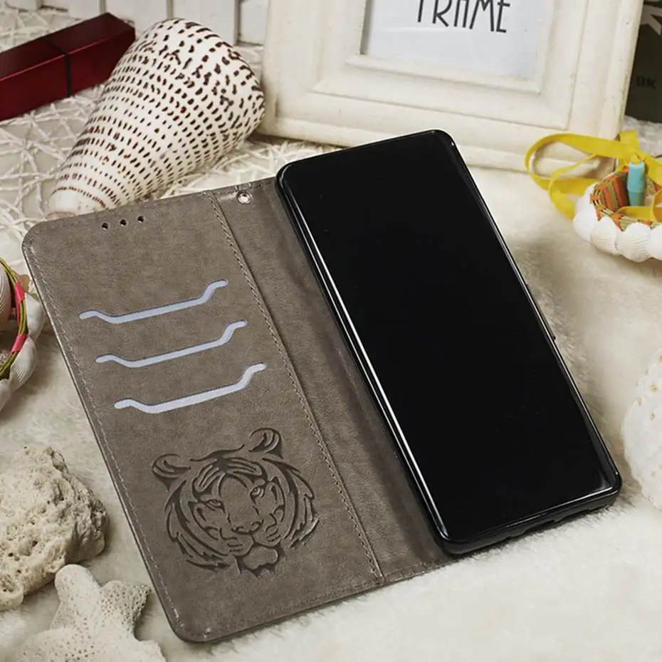 Кожаный флип-чехол с 3D кошкой и тигром для huawei P30 P20 Pro mate 30 Lite P Smart Z Y7 Prime Honor 9X20 Pro 8A 10i Y6