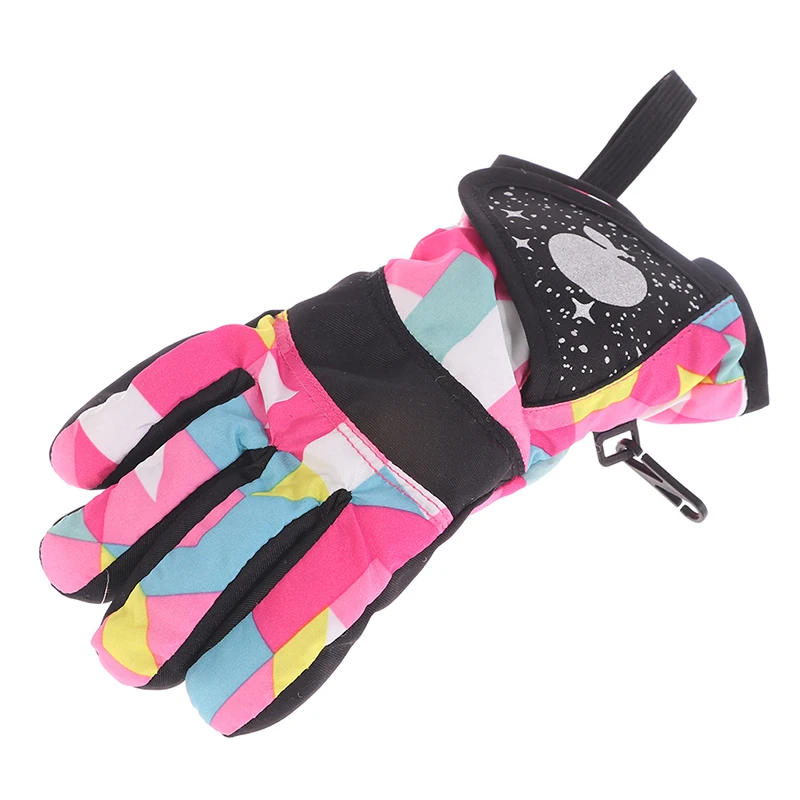 

Waterproof Winter Skiing Snowboarding Gloves Full-Finger Warm Mittens For Kids