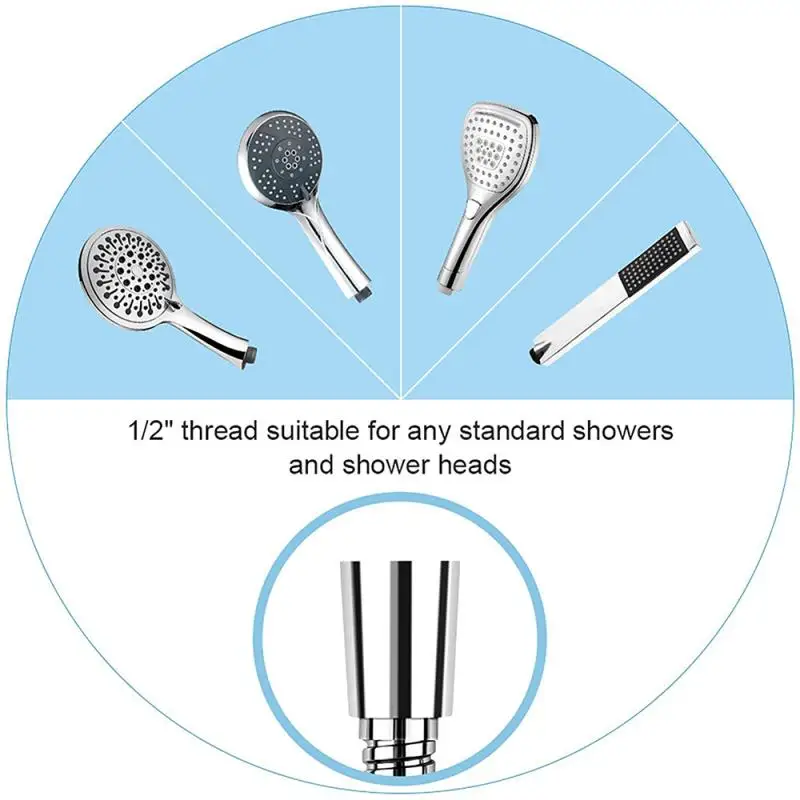 

High Quality Shower Hose Pipes Plumbing Hoses Pipes Shower Holder Stainless Steel Shower Fittings Head Bathroom Accessories HWC