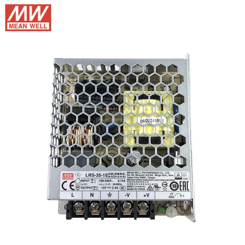 Оригинал MEAN WELL LRS 35 15 импульсный источник питания 110 В/220 В переменного тока до