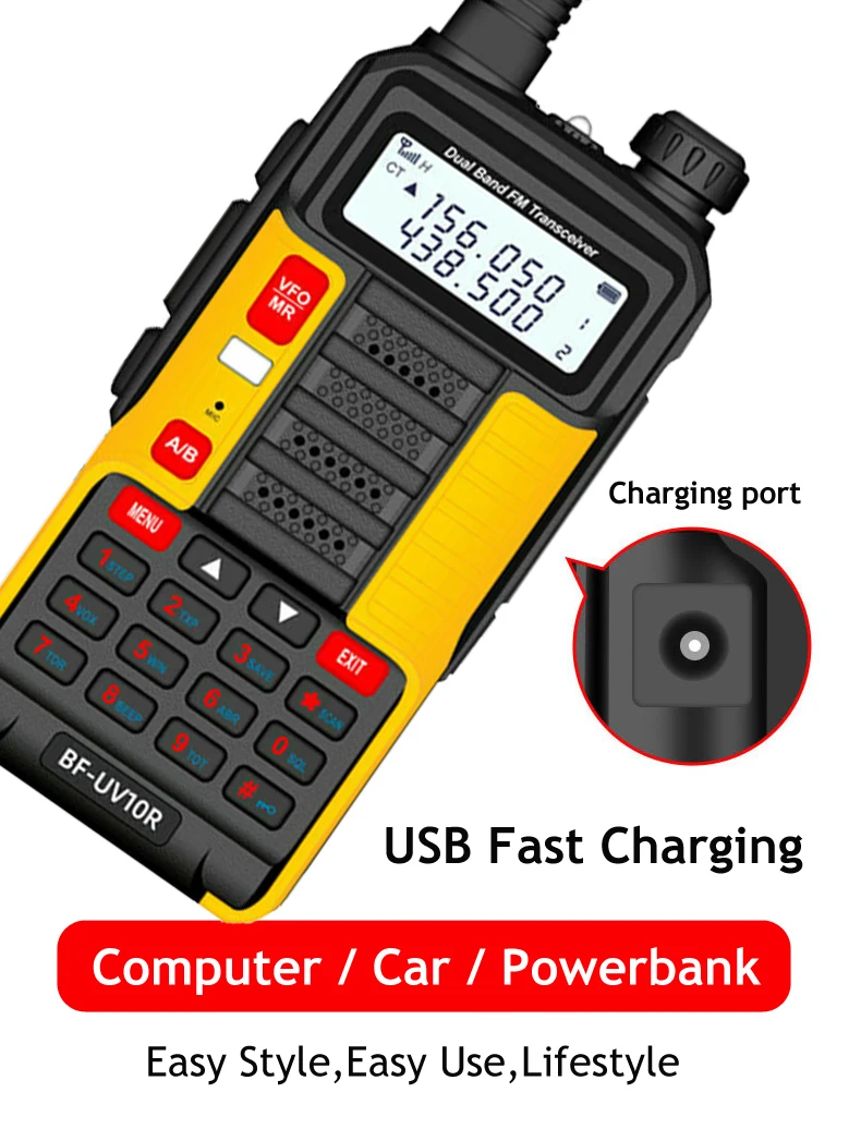 

For Baofeng Professional Walkie Talkie UV10R 128 Channels VHF/UHF Dual Band Two Way CB Ham Radio Baofeng UV5R Enhanced UV-10R