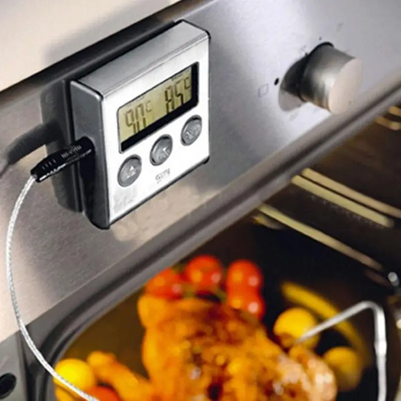 

Food Thermometer Stainless Steel Oven Cooking Sensor Probe Thermometer Durable Plastic Needle Paste Kitchen Economic Portable