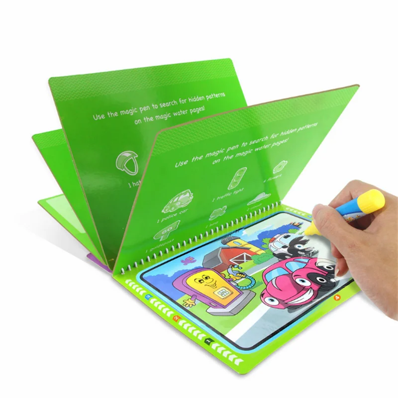 Книга Волшебная для рисования водой книжка-раскраска детей коврик раннего