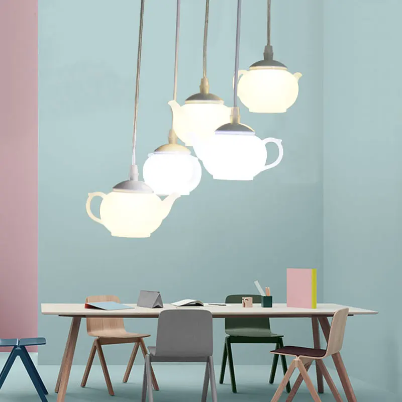 Современные подвесные светильники для заварочного чайника чашки светодиодные в