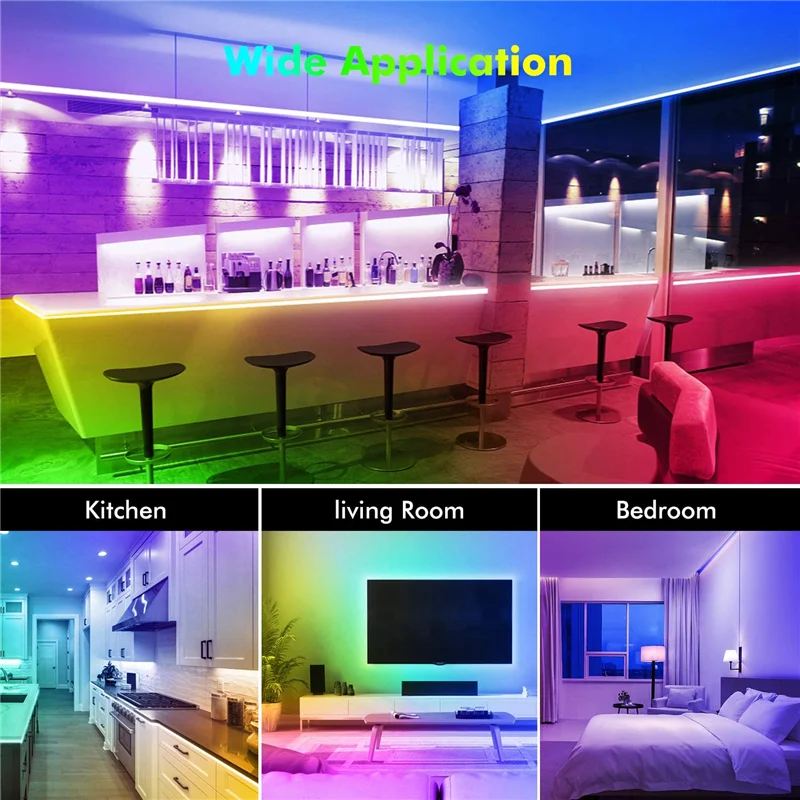 

Led Strip Lights RGB 5050 WIFI Smart Led Light Strips Music Color Changing LED Lights App Control Led Lights for Bedroom Party