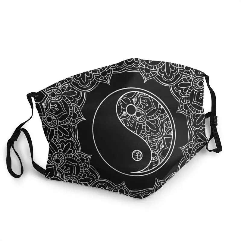 

Washable Yin Yang Symbol In Black And White Mask for Face Meditation Anti Haze Dustproof Protection Mask Respirator Mouth Muffle
