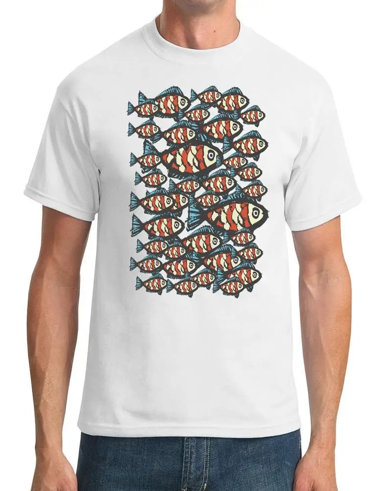 

Hot Sale 100% cotton Fish Collage Pop Art - Funny Fish Men T-Shirt Tee shirt