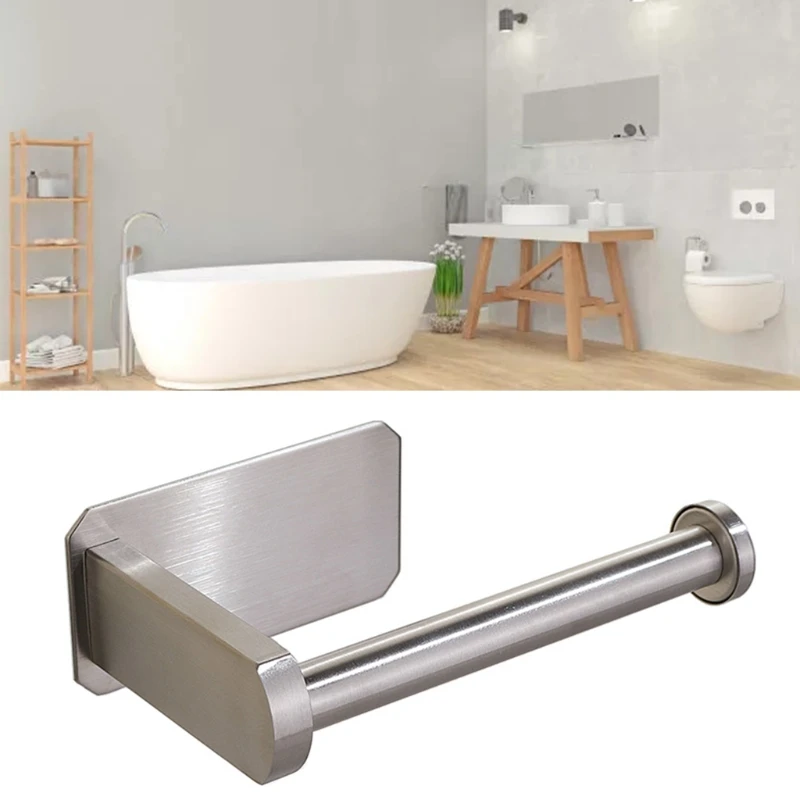 

K1KA Wall Mount Toilet Paper Holder Stainless Steel Wall Hanging Kitchen Paper Roll Tissue Storage Rack for Home Kitchen