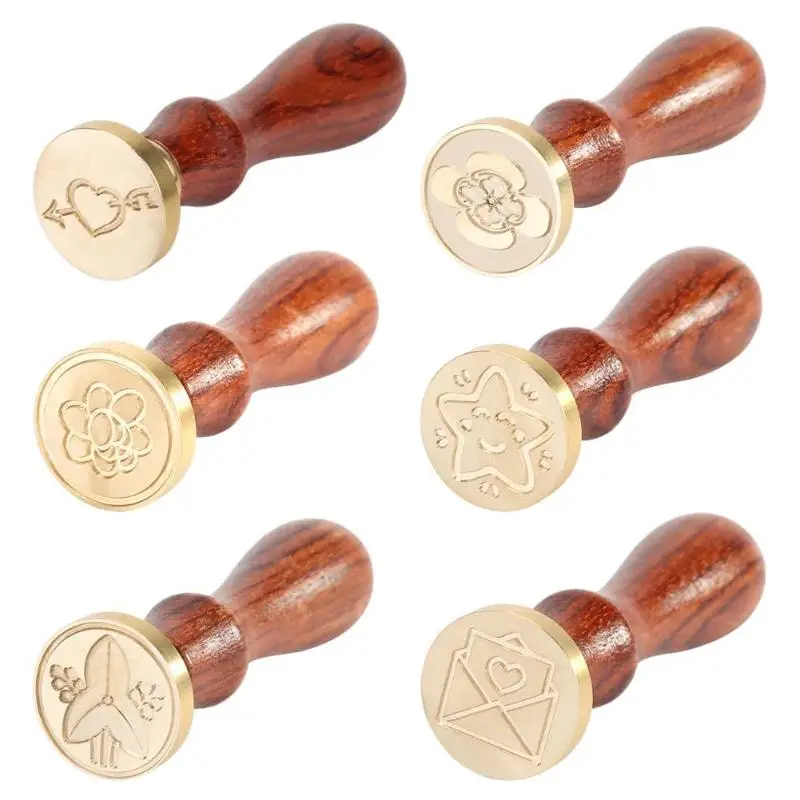 Ретро Звезда любовь шаблон огненная Краска Печать восковая печать искусственная